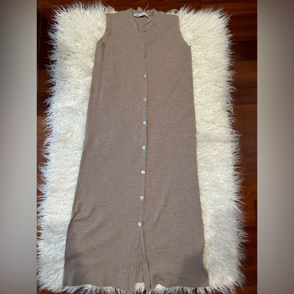 Zara sleeveless cardigan Dress